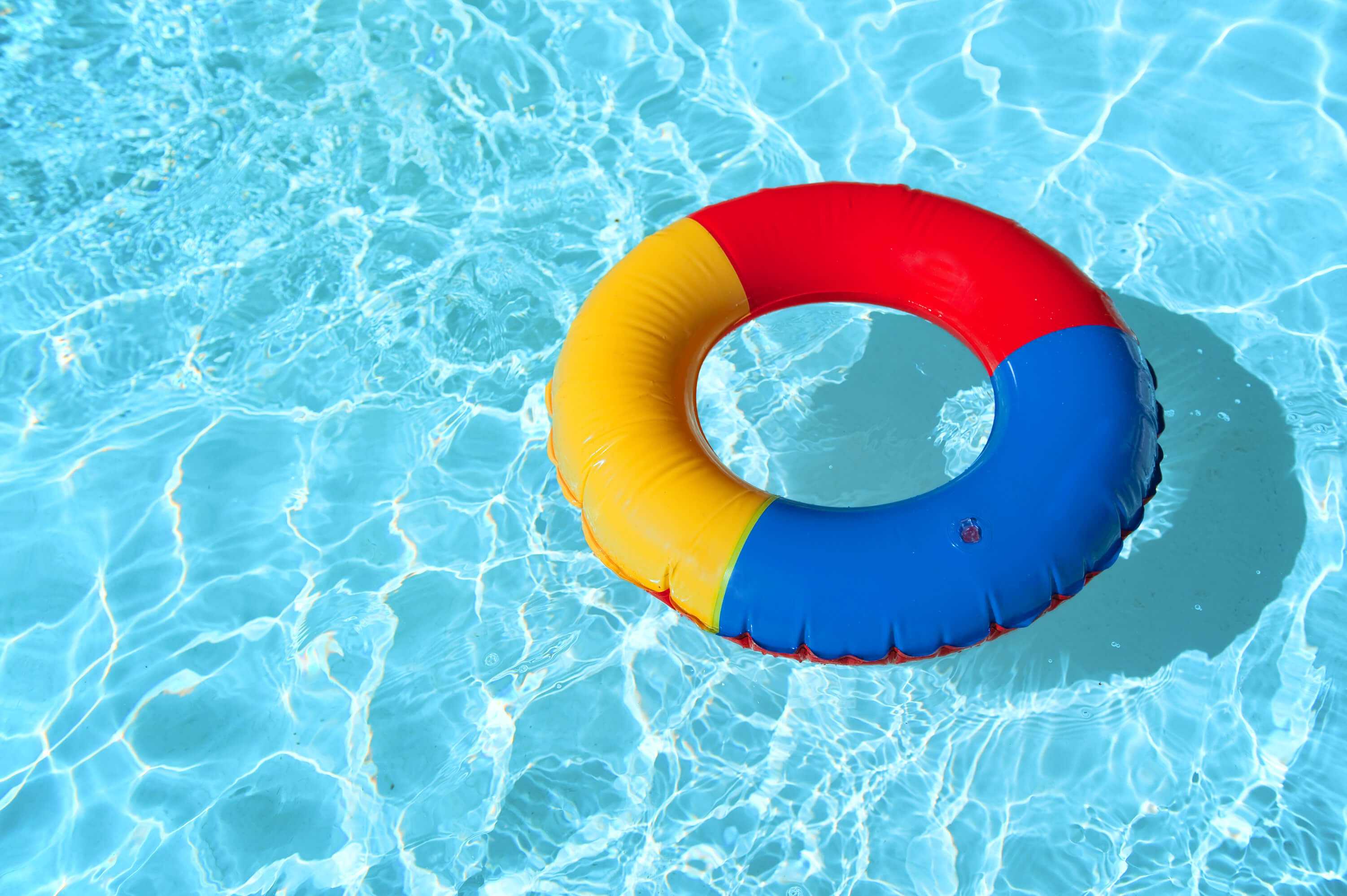 inner tube in pool